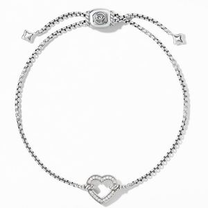 David Yurman Heart Station Bracelet with Diamonds